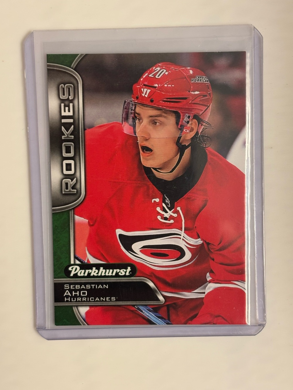 Sebastian Aho 2016-17 Upper Deck Parkhurst Rookie RC #386 Hurricanes